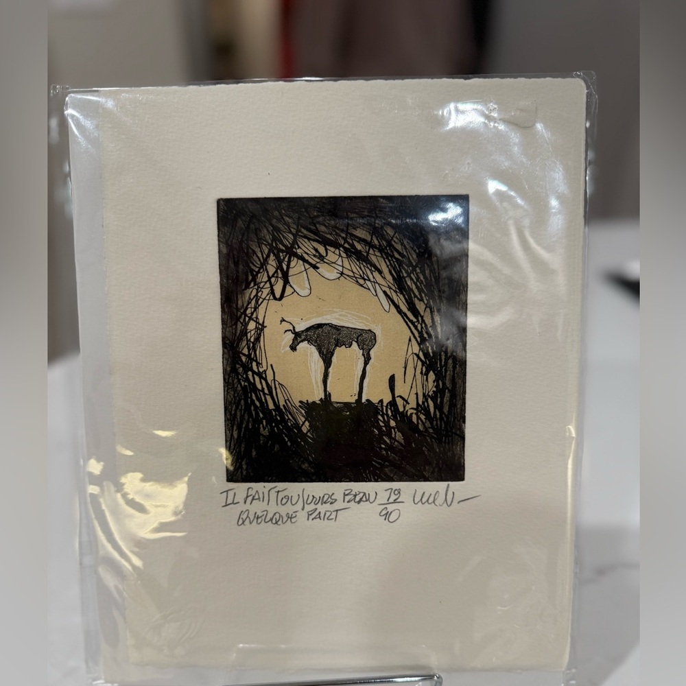 Original signed etching by Quebec artist Luc Nadeau